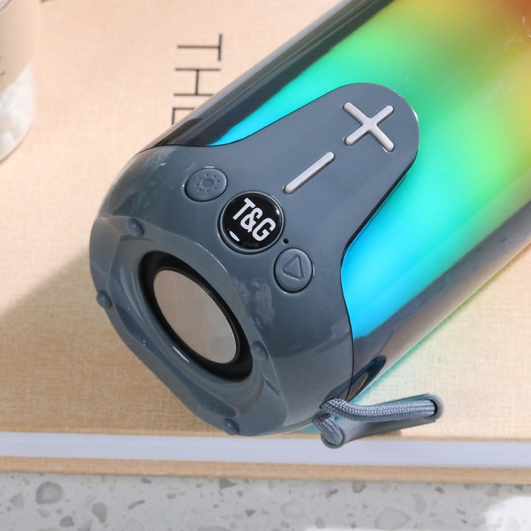 T&G TG651 Portable LED Wireless Bluetooth Speaker Outdoor TWS Subwoofer(Grey) - free shipping - PMC Jewellery - Order now!