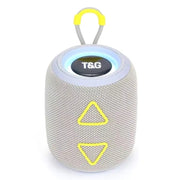 T&G TG655 Outdoor Portable TWS Wireless Bluetooth Speaker LED Light Stereo Subwoofer(Grey)