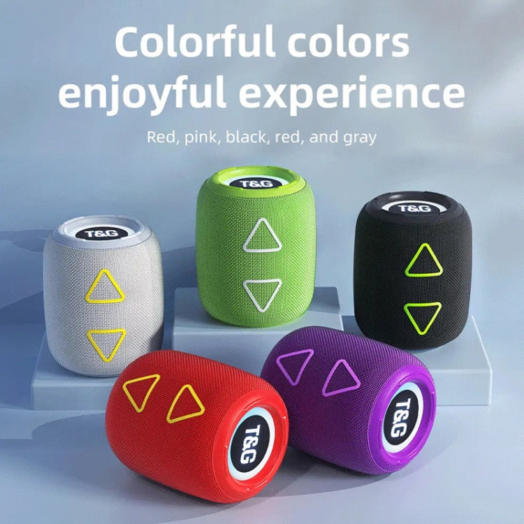 T&G TG655 Outdoor Portable TWS Wireless Bluetooth Speaker LED Light Stereo Subwoofer(Red)