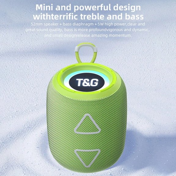 T&G TG655 Outdoor Portable TWS Wireless Bluetooth Speaker LED Light Stereo Subwoofer(Purple)