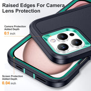 For iPhone 16 Pro Life Water-resistant Rugged Phone Case(Dark Blue + Light Blue)