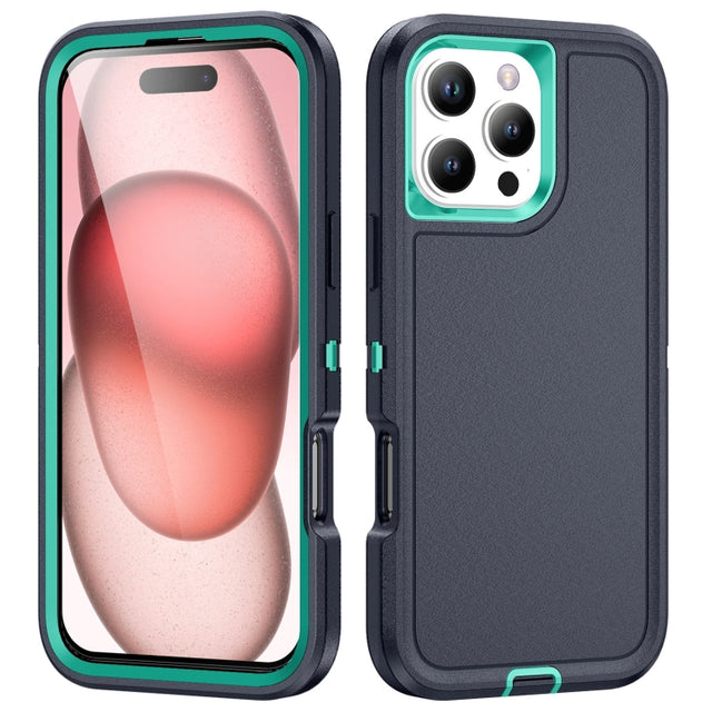 For iPhone 16 Pro Life Water-resistant Rugged Phone Case(Dark Blue + Light Blue)