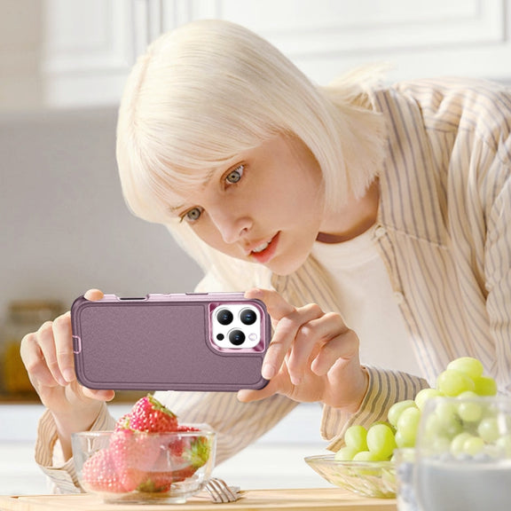 For iPhone 16 Pro Life Water-resistant Rugged Phone Case(Purple + Pink)