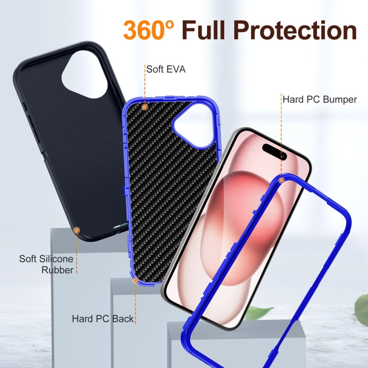 For iPhone 16 Plus Life Waterproof Rugged Phone Case(Dark Blue + Royal Blue) - iPhone 16 Plus Cases by PMC TechLife | Online Shopping South Africa | PMC TechLife | Buy Now Pay Later Mobicred