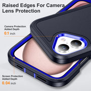 For iPhone 16 Plus Life Water-resistant Rugged Phone Case(Dark Blue + Royal Blue)