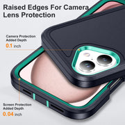 For iPhone 16 Life Water-resistant Rugged Phone Case(Dark Blue + Light Blue)