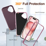 For iPhone 16 Life Water-resistant Rugged Phone Case(Purple + Pink)