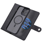 For iPhone 15 Pro ViLi GHB Series MagSafe Magnetic Zipper Leather Phone Case(Black)