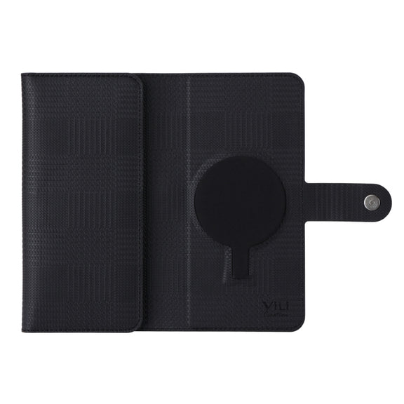 For Samsung Galaxy S23 FE 5G ViLi GHB Series MagSafe Magnetic Zipper Leather Phone Case(Black)