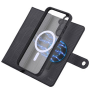 For Samsung Galaxy S23 FE 5G ViLi GHB Series MagSafe Magnetic Zipper Leather Phone Case(Black)