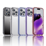 For iPhone 15 Pro Max iPAKY Hanguang Series Transparent TPU+PC Phone Case(Transparent Black)