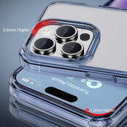 For iPhone 15 Pro Max iPAKY Hanguang Series Transparent TPU+PC Phone Case(Transparent Black)