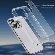 For iPhone 15 Pro Max iPAKY Hanguang Series Transparent TPU+PC Phone Case(Transparent Black)