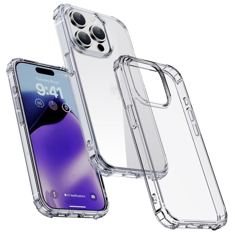 For iPhone 15 Pro Max iPAKY Crystal Clear Series Shockproof PC + TPU Protective Phone Case(Transparent)