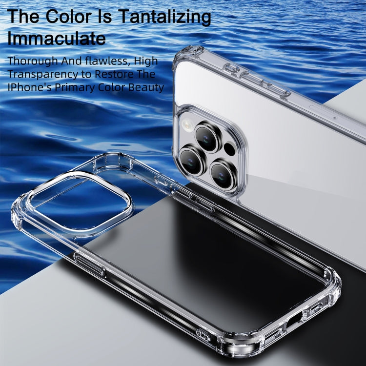 For iPhone 15 Pro Max iPAKY Crystal Clear Series Shockproof PC + TPU Protective Phone Case(Transparent)