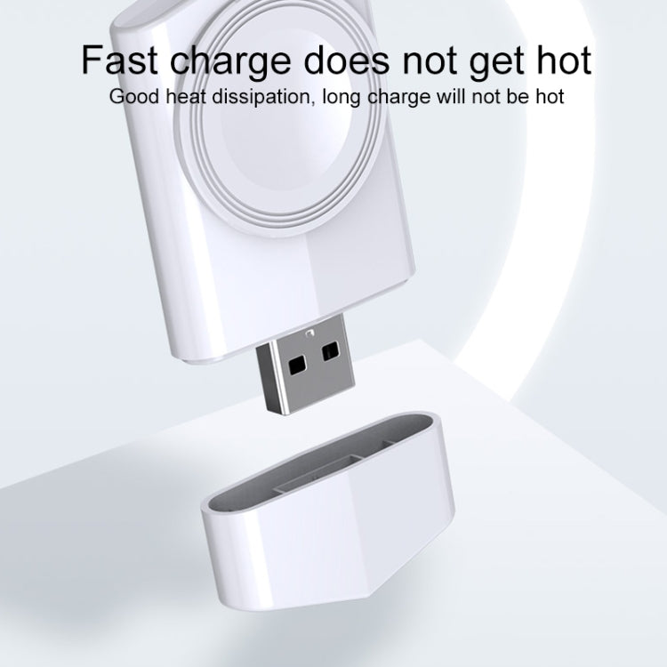 For Apple Watch Series USB Port Portable Magnetic Wireless Charger(White) - Charger / Holder by PMC TechLife | Online Shopping South Africa | PMC TechLife | Buy Now Pay Later Mobicred