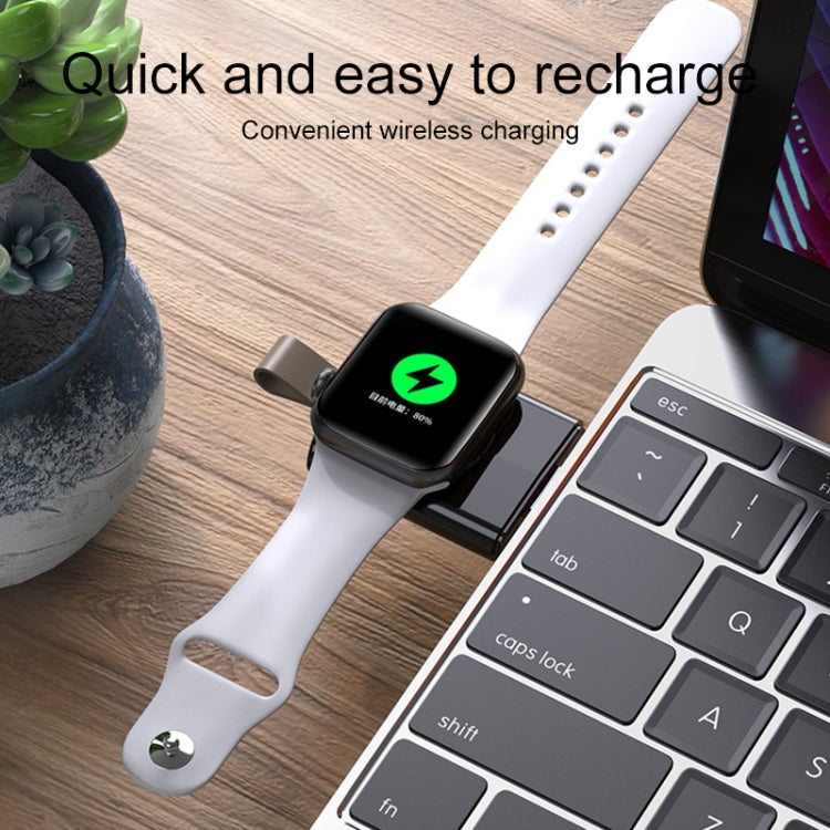 For Apple Watch Series USB Port Portable Magnetic Wireless Charger(White)