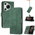 For Huawei Pura 70 Cubic Skin Feel Flip Leather Phone Case(Green) - free shipping - PMC Jewellery - Order now!