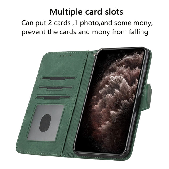 For Huawei Pura 70 Cubic Skin Feel Flip Leather Phone Case(Green)