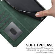 For Huawei Pura 70 Cubic Skin Feel Flip Leather Phone Case(Green)