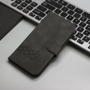 For Motorola Moto G Stylus 5G 2024 Cubic Skin Feel Flip Leather Phone Case(Black)