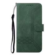 For Motorola Moto G Stylus 5G 2024 Cubic Skin Feel Flip Leather Phone Case(Green)