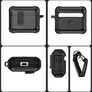 For AirPods 3 TPU + PC Wireless Bluetooth Earphone Protective Case with Switch Lock & Hook(Royal Blue)