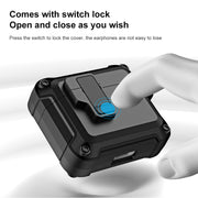 For AirPods 3 TPU + PC Wireless Bluetooth Earphone Protective Case with Switch Lock & Hook(Royal Blue)