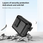 For AirPods 3 TPU + PC Wireless Bluetooth Earphone Protective Case with Switch Lock & Hook(Royal Blue)