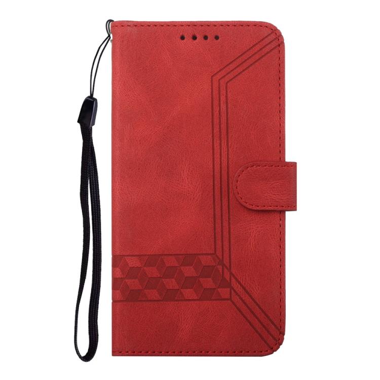 For iPhone 17 Cubic Skin Feel Flip Leather Phone Case(Red) - free shipping - PMc TechLife - Order now!