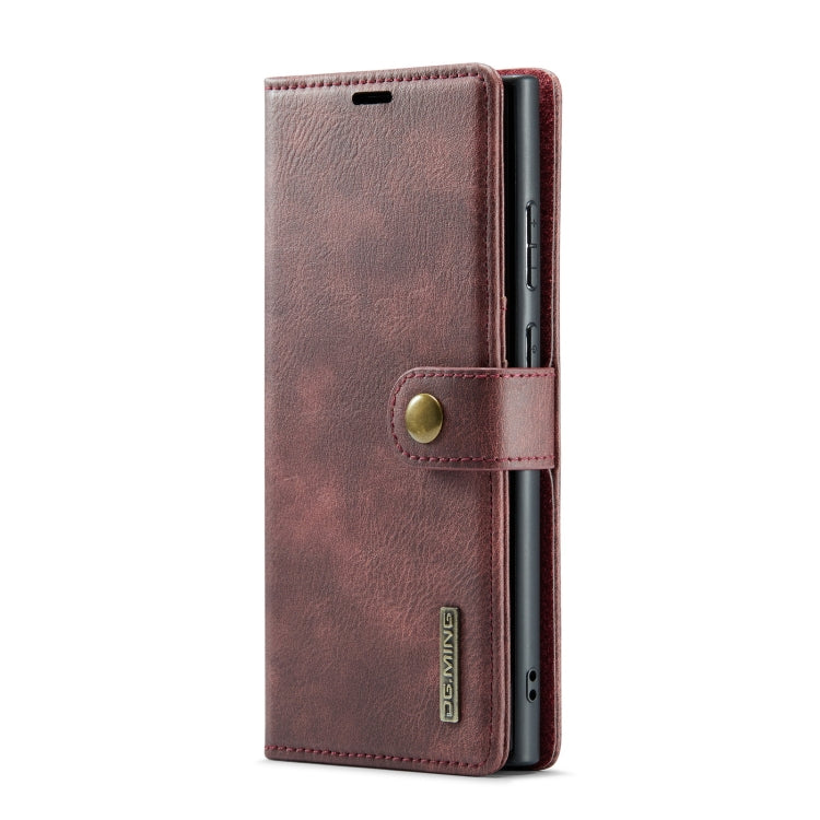 For Samsung Galaxy S24 Ultra 5G DG.MING Crazy Horse Texture Detachable Magnetic Leather Case(Red) - free shipping - PMC Jewellery - Order now!