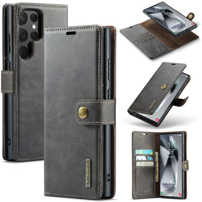 For Samsung Galaxy S24 Ultra 5G DG.MING Crazy Horse Texture Detachable Magnetic Leather Case(Grey) - free shipping - PMC Jewellery - Order now!