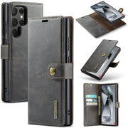 For Samsung Galaxy S24 Ultra 5G DG.MING Crazy Horse Texture Detachable Magnetic Leather Case(Grey)
