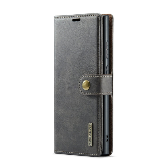 For Samsung Galaxy S24 Ultra 5G DG.MING Crazy Horse Texture Detachable Magnetic Leather Case(Grey)