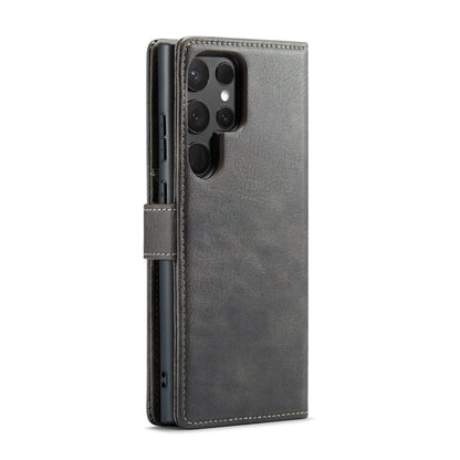 For Samsung Galaxy S24 Ultra 5G DG.MING Crazy Horse Texture Detachable Magnetic Leather Case(Grey) - free shipping - PMC Jewellery - Order now!