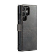 For Samsung Galaxy S24 Ultra 5G DG.MING Crazy Horse Texture Detachable Magnetic Leather Case(Grey)