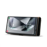 For Samsung Galaxy S24 Ultra 5G DG.MING Crazy Horse Texture Detachable Magnetic Leather Case(Grey)