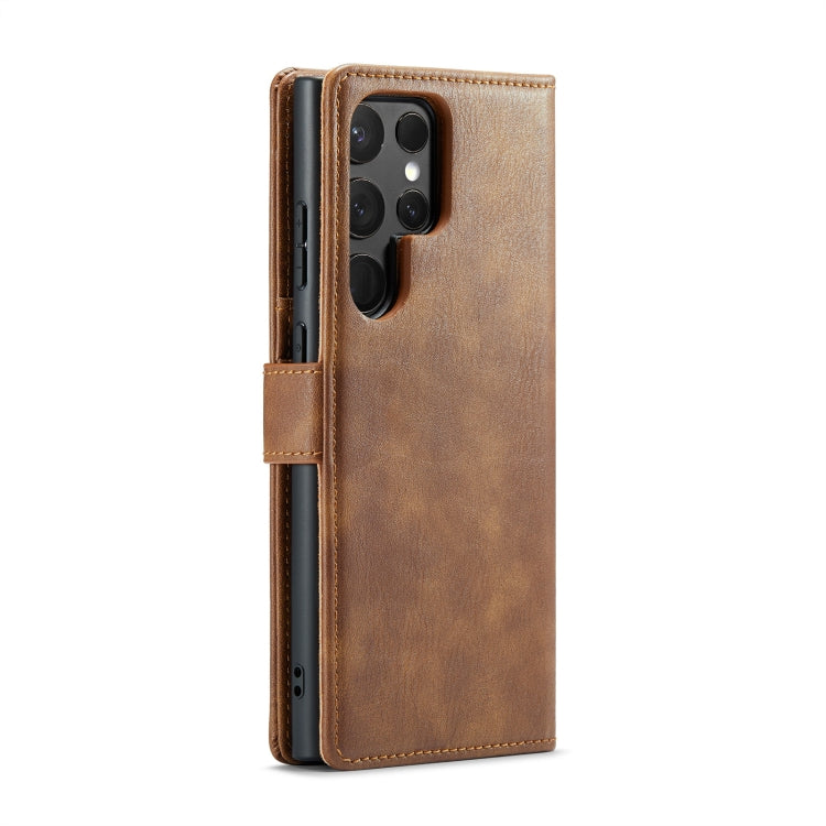 For Samsung Galaxy S24 Ultra 5G DG.MING Crazy Horse Texture Detachable Magnetic Leather Case(Brown)