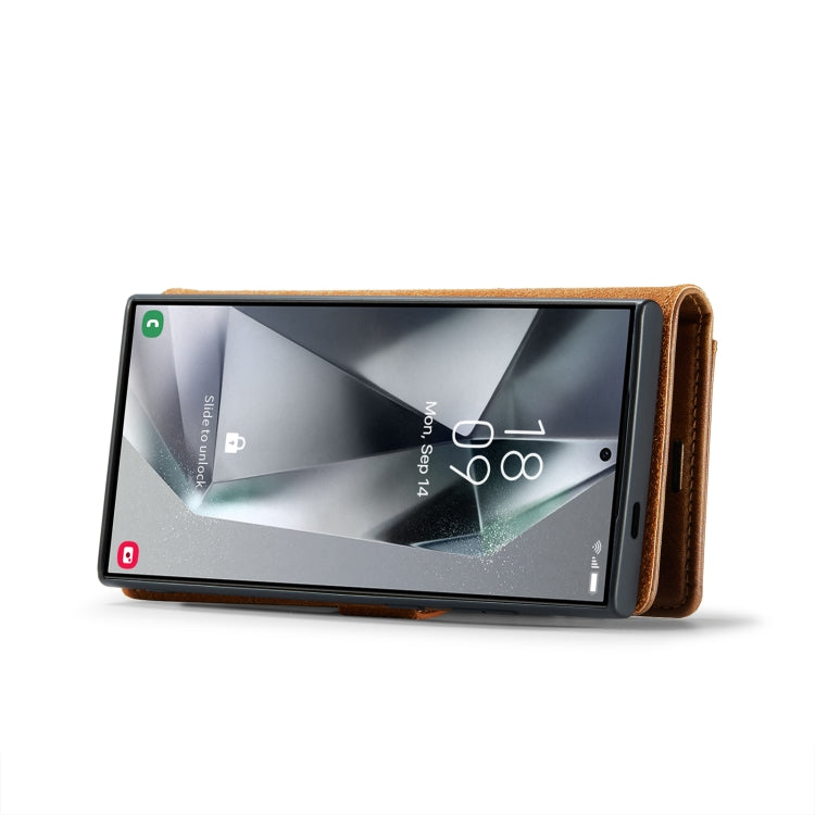 For Samsung Galaxy S24 Ultra 5G DG.MING Crazy Horse Texture Detachable Magnetic Leather Case(Brown)