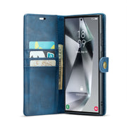 For Samsung Galaxy S24 Ultra 5G DG.MING Crazy Horse Texture Detachable Magnetic Leather Case(Blue)