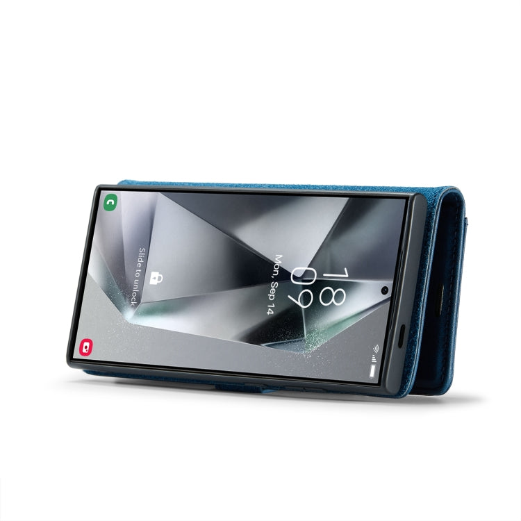 For Samsung Galaxy S24 Ultra 5G DG.MING Crazy Horse Texture Detachable Magnetic Leather Case(Blue) - free shipping - PMC Jewellery - Order now!