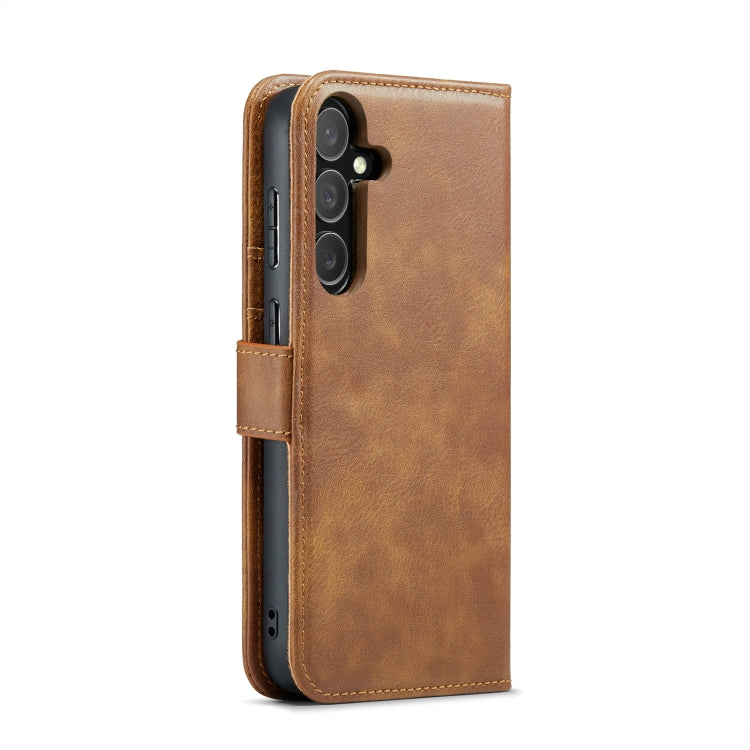 For Samsung Galaxy S24+ 5G DG.MING Crazy Horse Texture Detachable Magnetic Leather Case(Brown) - free shipping - PMC Jewellery - Order now!