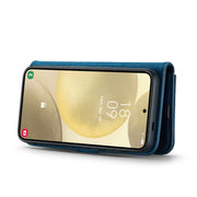 For Samsung Galaxy S24+ 5G DG.MING Crazy Horse Texture Detachable Magnetic Leather Case(Blue)