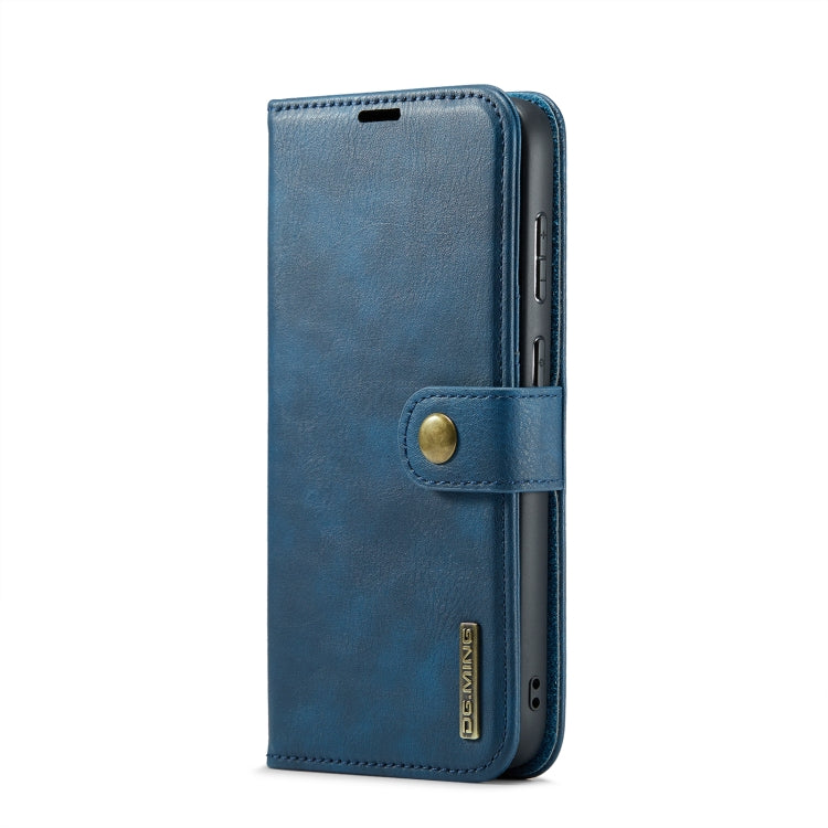 For Samsung Galaxy S24 5G DG.MING Crazy Horse Texture Detachable Magnetic Leather Case(Blue) - free shipping - PMC Jewellery - Order now!