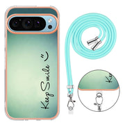For Google Pixel 9 / 9 Pro Electroplating Dual-side IMD Phone Case with Lanyard(Smile)
