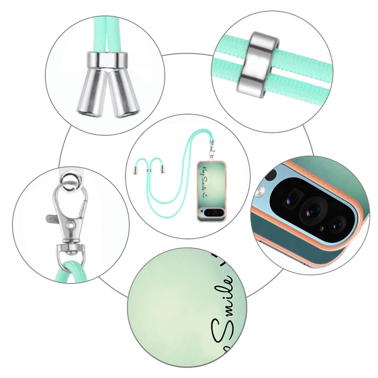 For Google Pixel 9 / 9 Pro Electroplating Dual-side IMD Phone Case with Lanyard(Smile) - Google Cases by PMC TechLife | Online Shopping South Africa | PMC TechLife | Buy Now Pay Later Mobicred