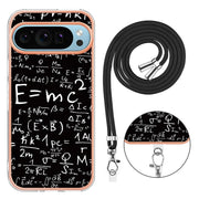 For Google Pixel 9 / 9 Pro Electroplating Dual-side IMD Phone Case with Lanyard(Equation)