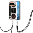 For Google Pixel 9 / 9 Pro Electroplating Dual-side IMD Phone Case with Lanyard(Retro Radio) - Google Cases by PMC TechLife | Online Shopping South Africa | PMC TechLife | Buy Now Pay Later Mobicred
