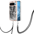For Google Pixel 9 Pro XL Electroplating Dual-side IMD Phone Case with Lanyard(Totem Elephant) - free shipping - PMC TechLife - Order now!