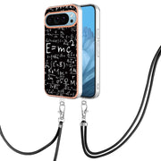 For Google Pixel 9 Pro XL Electroplating Dual-side IMD Phone Case with Lanyard(Equation)